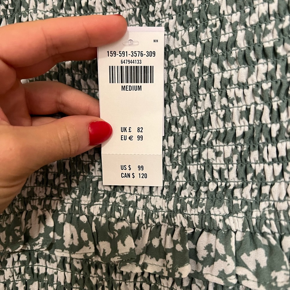 NWT Abercrombie Smocked Mini Dress - Picture 3 of 5
